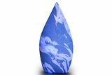 Polished Indonesian Blue Amber Flame #383344-1